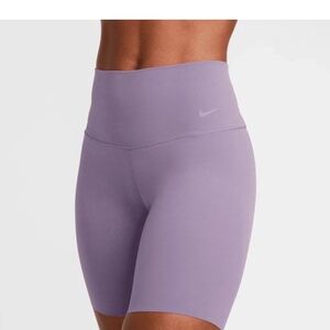 Nike Lavender High-Waist Bike Shorts